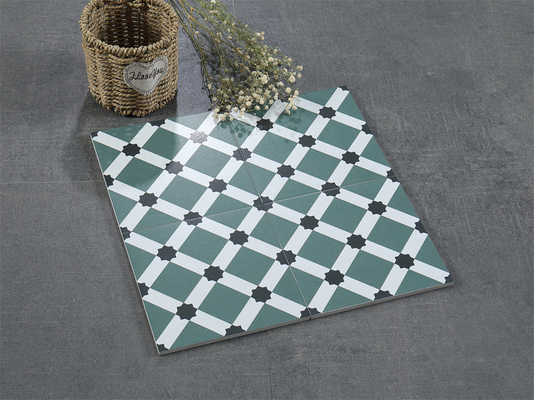 Odporne na zarysowania ceramiczne płytki rustyczne o wymiarach 200x200 mm do salonu i zielone płytki ścienne do hoteli