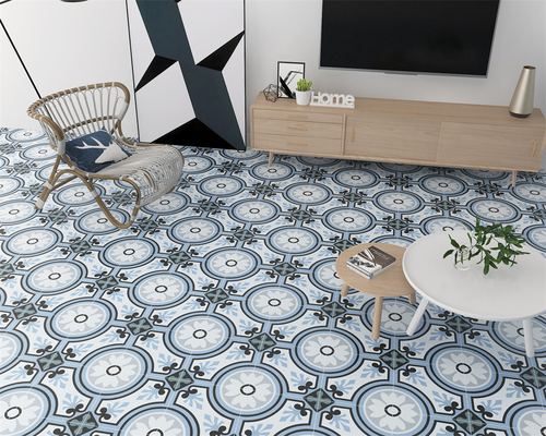 Niebieski 200x200 mm ekologiczne ceramiczne płytki wiejskie do salonu i trwałe płytki ścienne do kuchni