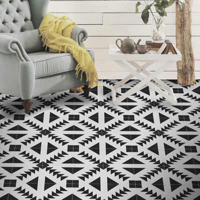 Czarno-białe AAA odporne na zadrapania 200x200 mm podłogi ceramiczne płytki rustyczne do salonu i łazienki