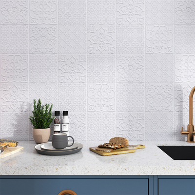 Wspaniałe białe ceramiczne płytki rustic 20x20cm dla balkonu i ekologiczne płytki ścienne dla salonu 4 style