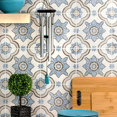 Wodoszczelne niebieskie płytki ceramiczne z 200x200 mm do kuchni i dekoracyjne płytki podłogowe do łazienki