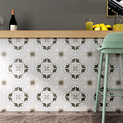 Odporna na zużycie szara podłoga i ściana Floret Ceramic Rustic Tile 200x200mm And No Fade Tiles For Balcony