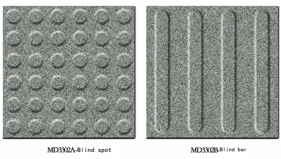 Ślepy pas i ślepy punkt 600x600x12mm Cały ciało Szary Bezpoślizgowy Ślepy Szlak Płytki I Płytki Podłogowe Do Parku