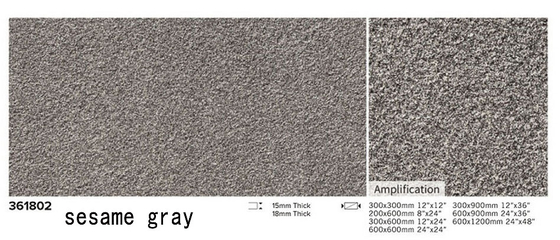 Wytrzymałe czarne 1200x600x15mm płomienne powierzchnie podłogowe podłogowe dla dziedzińca