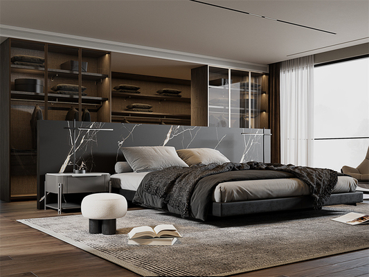 Czarne 1420x2700mm Mat Sinkrowane płyty kamienne do salonu