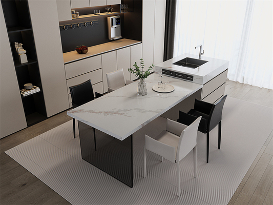 Matt Moderne podłogi wewnętrzne Carrara Sinkrowane płyty kamienne do domu 1420x2700mm