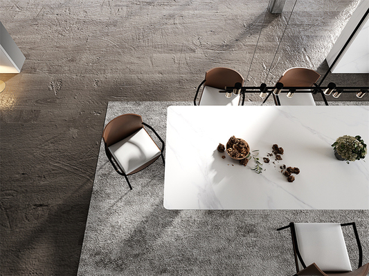 Podłoga wewnętrzna 1420x2700mm Porcelanowe płyty marmurowe do projektu I SGS Biały Nowoczesny Porcelanowy płytki z gruntu do renowacji