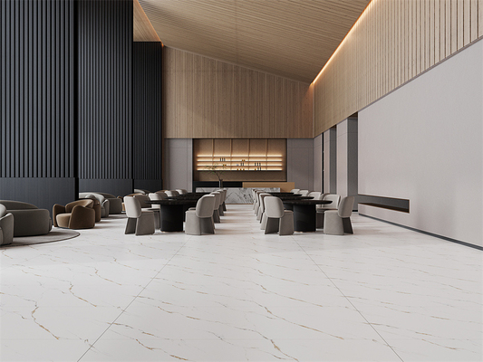Klasy AAA Carrara 1420x2700mm Matte Sintered Stone Slab dla jadalni