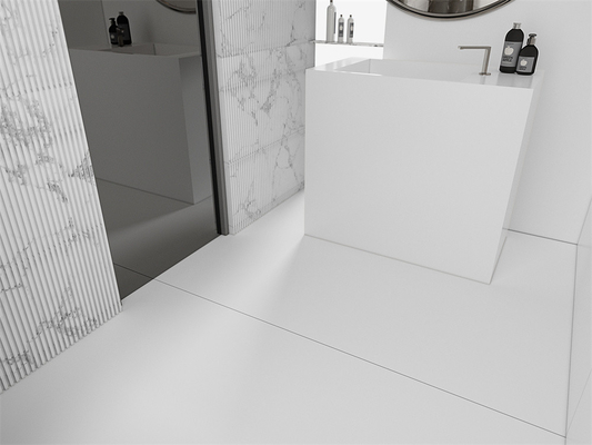 Czyste białe 1420x2700mm Matek zewnętrzny ściana porcelana Sinktowane płyty kamienne i duże płyty do dekoracji i jadalni