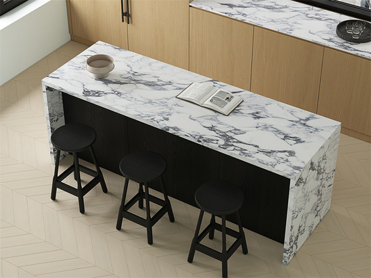 Biały 1600x3200mm Polerowany Szklany Porcelan Sinkrowany Kamień Do Biura