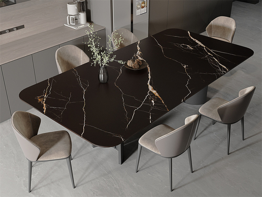 Czarny 1600x3200mm Mat Sintered Stone Slab do projektowania sypialni