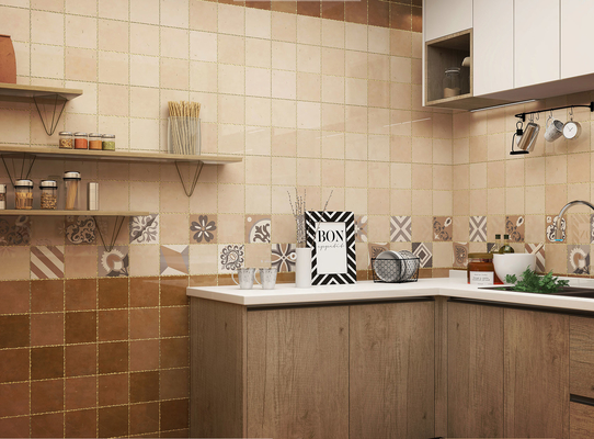 Brązowe ceramiczne płytki ścienne o wymiarach 300x600 mm i trwałe płytki wewnętrzne do projektowania kuchni