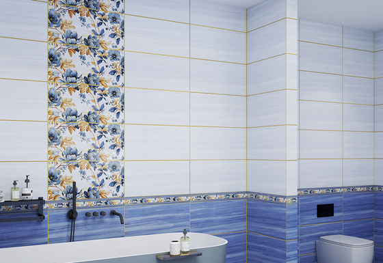 Powierzchnia lustra Szklana płytka ceramiczna 300x600mm Dekoracyjne płytki ścienne i charakterystyczne płytki do kuchni Niebieski