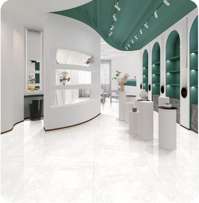 Płytki dekoracyjne SGS i 600x1200mm białe podłogi wewnętrzne płytki porcelanowe miękkie szklane do projektowania