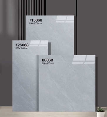 Odporne na zużycie trwałe 600x1200 mm polerowane szklankowane płytki porcelanowe i szare płytki podłogowe wewnętrzne do biura i łazienki