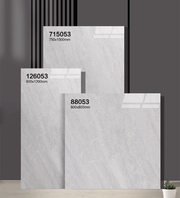 Marmurowy wygląd Polerowana powierzchnia Beżowe Szklane płytki porcelanowe I płytki z cegły 750x1500mm Do łazienki I biura