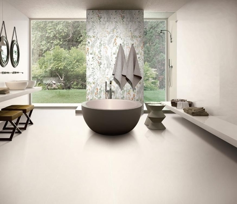 Beżowa 750x1500mm Płytka podłogowa wnętrza i W.A 0,5% Płytka antybakteryjna miękka szklanka porcelanowa dla restauracji i centrum handlowego