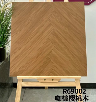 Herringbone 600x600mm Brązowe ceramiczne płytki drewniane i wiekowe płytki podłogowe do salonu
