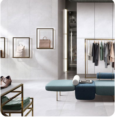 Wnętrze podłogi Moderne płytki 600x1200mm Białe eleganckie porcelanowe płytki dla dziecka