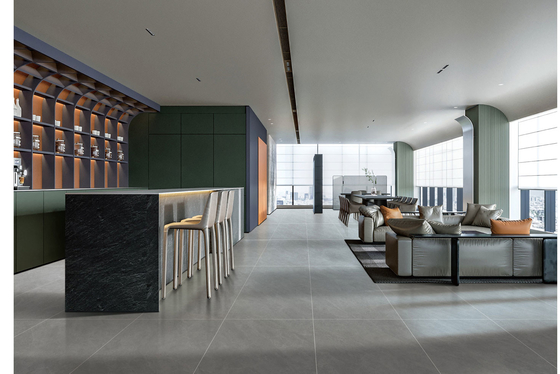 Wewnętrzna podłoga Wspaniałe twarze dziecka Szklane płytki porcelanowe i szare 600x1200mm płytki do projektowania i restauracji