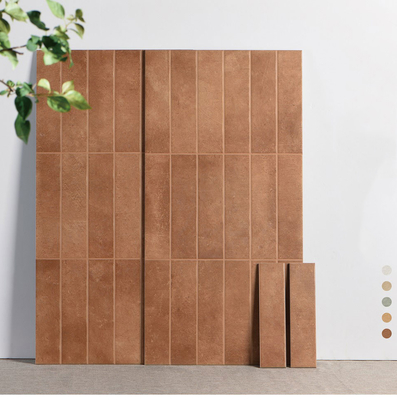 Odporna na kwas twarz dziecka Szklane płytki ceramiczne i eleganckie płytki hotelowe 400x800 mm brązowe
