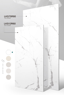 Białe płytki podłogowe z porcelany miękkiego szklanego Carrara dla projektu 1200x600 mm