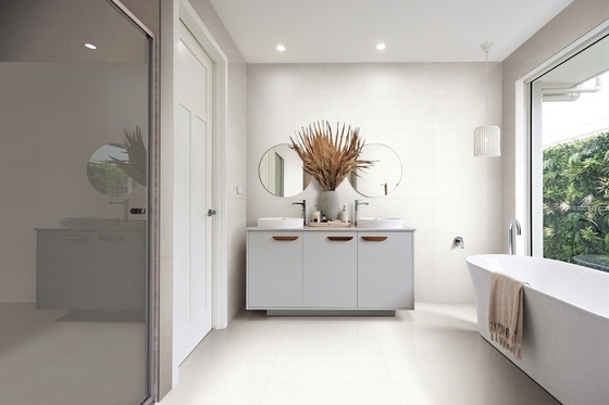 Płytka ceramiczna ścienna, biała, szkliwiona, 400x800mm, glina klasy AAA
