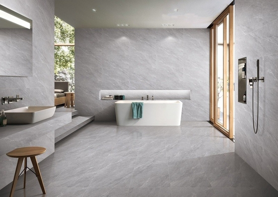 Odporne na zużycie ściany wewnętrzne, płytki ceramiczne o miękkiej przeszkleniu, szary 400x800 mm, do dekoracji i prysznica