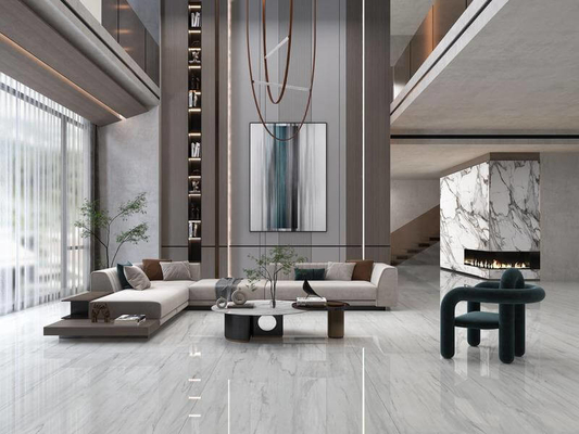 Tło 1200x1200x9mm Wewnętrzna ściana Polerowana porcelana Szklane płytki do projektów i dekoracji