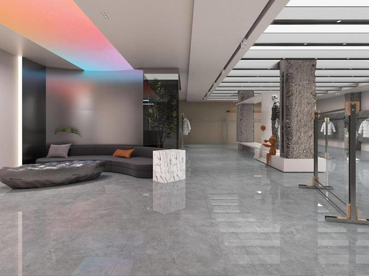 Szary, odporny na zarysowania, stopień AAA 1200x1200x9 mm ściana zewnętrzna, polerowana, szklana, porcelanowa płytka do salonu i biura