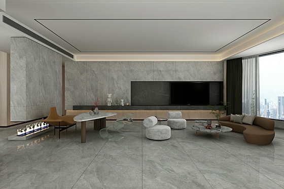 Szary, elegancki zewnętrzny mur i podłoga 900x1800x9mm Szklane, polerowane, porcelanowe płytki do renowacji i projektu