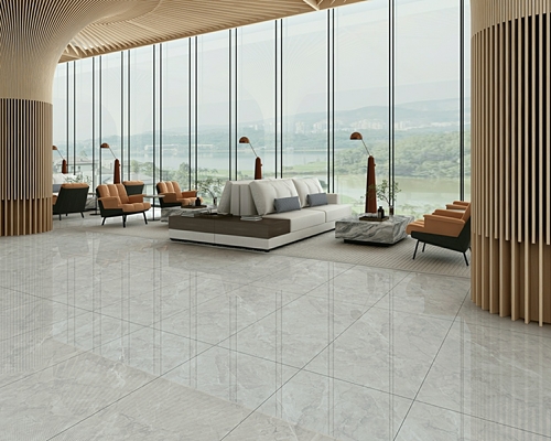 Przeciwpoślizgowy, bez zaniku na zewnątrz W.A 0,5% podłogi Porcelany Szklane Szlifowane Płytki 900x1800x9mm Do centrum handlowego I kuchni