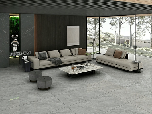 Szary Wspaniały Retro Zewnętrzna ściana 900x1800x9mm Szklane Polerowane Płytki Porcelanowe ISO9001 Do Dekoracji I Projektowania