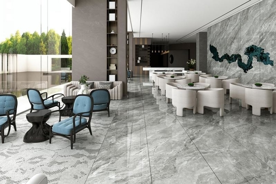 Szary marmur wygląda polerowany wyświetlony płytki porcelanowej i 900x1800x9mm wewnątrz płytki podłogowej do kuchni i salonu