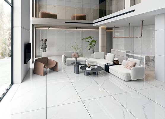 900x1800x9mm Carrara Białe podłogi i ściany Polerowane szklankowane płytki porcelanowe do salonu i kuchni