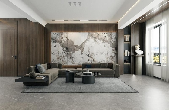 Marmurowy wygląd podłogi i ściany płytki 900x1800x9mm No Fade Polerowane Szklane płytki porcelanowe do salonu