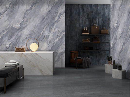 Wytrzymały W.A 0,5% przyjazny dla środowiska Szary ściany i podłogi w pomieszczeniach porcelanowe Szklane polerowane płytki dla balkonów i domów