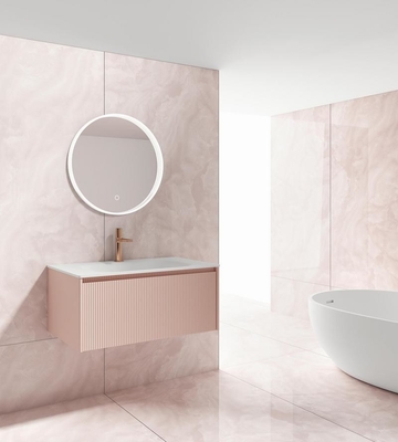 Różowe marmurowe płytki podłogowe w pomieszczeniach wewnętrznych klasy AAA niepoślizgowe polerowane szklankowane płytki porcelanowe do salonu i biura