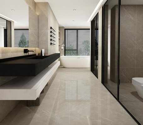 Vintage Niepoślizgowa podłoga wnętrza Szklane polerowane płytki porcelanowe 900x1800x9mm dla projektu I antybakteryjne szare płytki dla hotelu