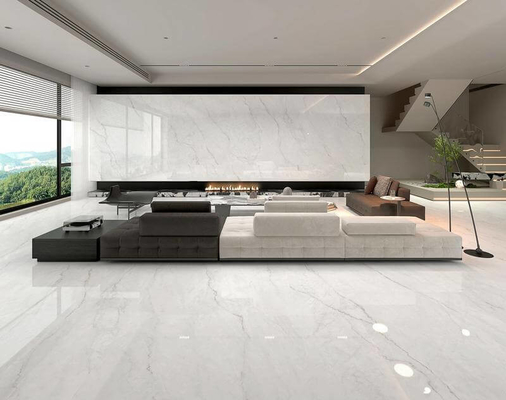 Carrara Polerowana Szklana Płytka Porcelanowa 1200x1800mm