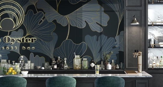Odporny na zużycie, oszałamiający, zielony, żółty, 400x1200 mm, płytki szklane z porcelany maty dla balkonów
