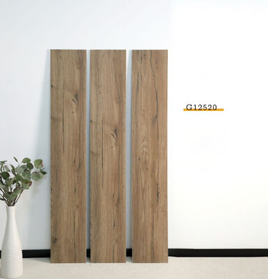 Brązowe oszałamiające płytki podłogowe porcelanowe wewnętrzne 200x1200mm do salonu i sypialni