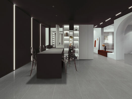 Gray 600x1200mm Indoor Tiles For Hotel And Matt Porcelain Tile With Mould Surface For Dining Room And Renovation