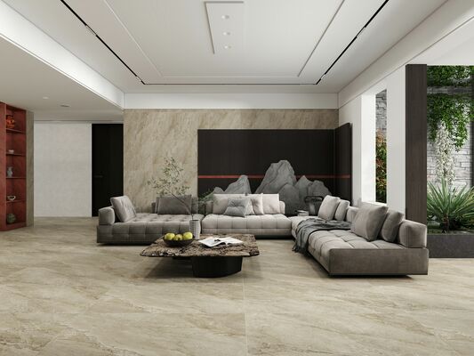 Wytrzymałe i przyjazne dla środowiska szare podłogi w pomieszczeniach 600x1200 mm powierzchnia pleśni Matki płytki porcelanowe do sypialni i salonu