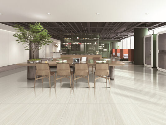 Antibakterialne światło szary 600x1200 mm podłogi wnętrz drewniane płytki porcelanowe do salonu i projektu