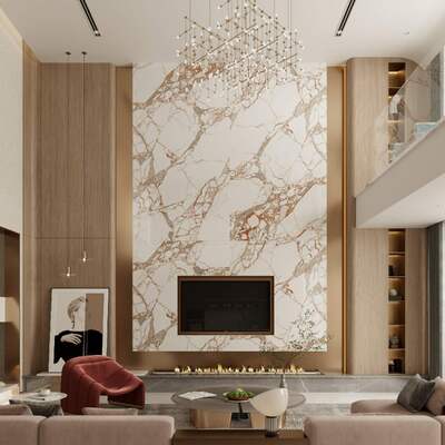 Biała i Żółta Odporna na ścieranie i Elegancka Spiekana Płyta Kamienna 800x3600x12mm Polerowana Klasa AAA do Sypialni