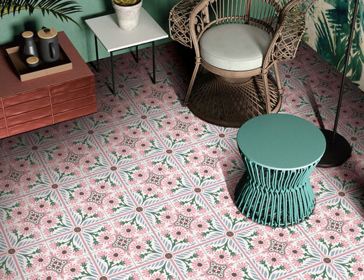 Płytka ceramiczna 20x20cm Różowo-Zielona do łazienki i kuchni