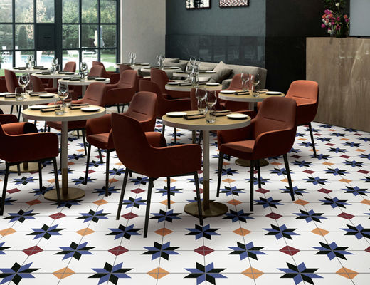 0,03W.a 200x200mm Wewnętrzne płytki porcelanowe Niebiesko-żółta marokańska ściana podłogowa SGS