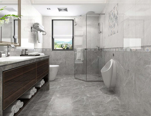 100m2 0,12 WA Współczesny budynek mieszkalny 300x600mm Szare przeszklone wnętrze