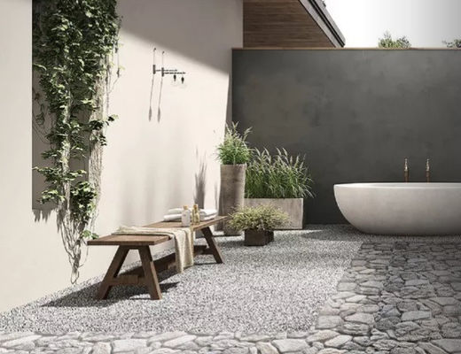 12x24 '' 500SQM Zewnętrzne płytki okładzinowe z kamienia Pebble Stone Wall Decoration 9,8 mm;